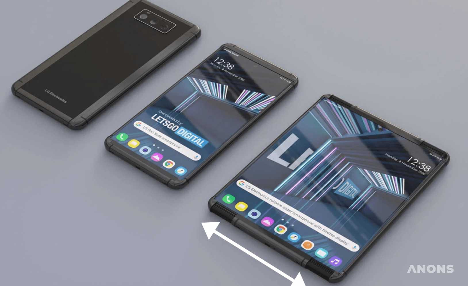 LG представила уникальный смартфон с раздвижным экраном