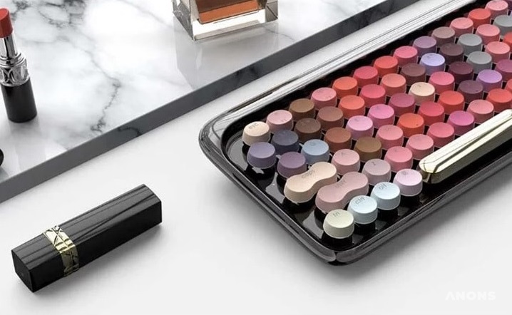 Xiaomi выпустила женскую клавиатуру в виде палетки для макияжа