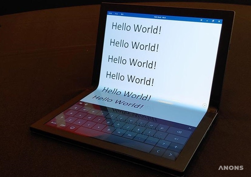 Lenovo представила первый ноутбук с гибким экраном