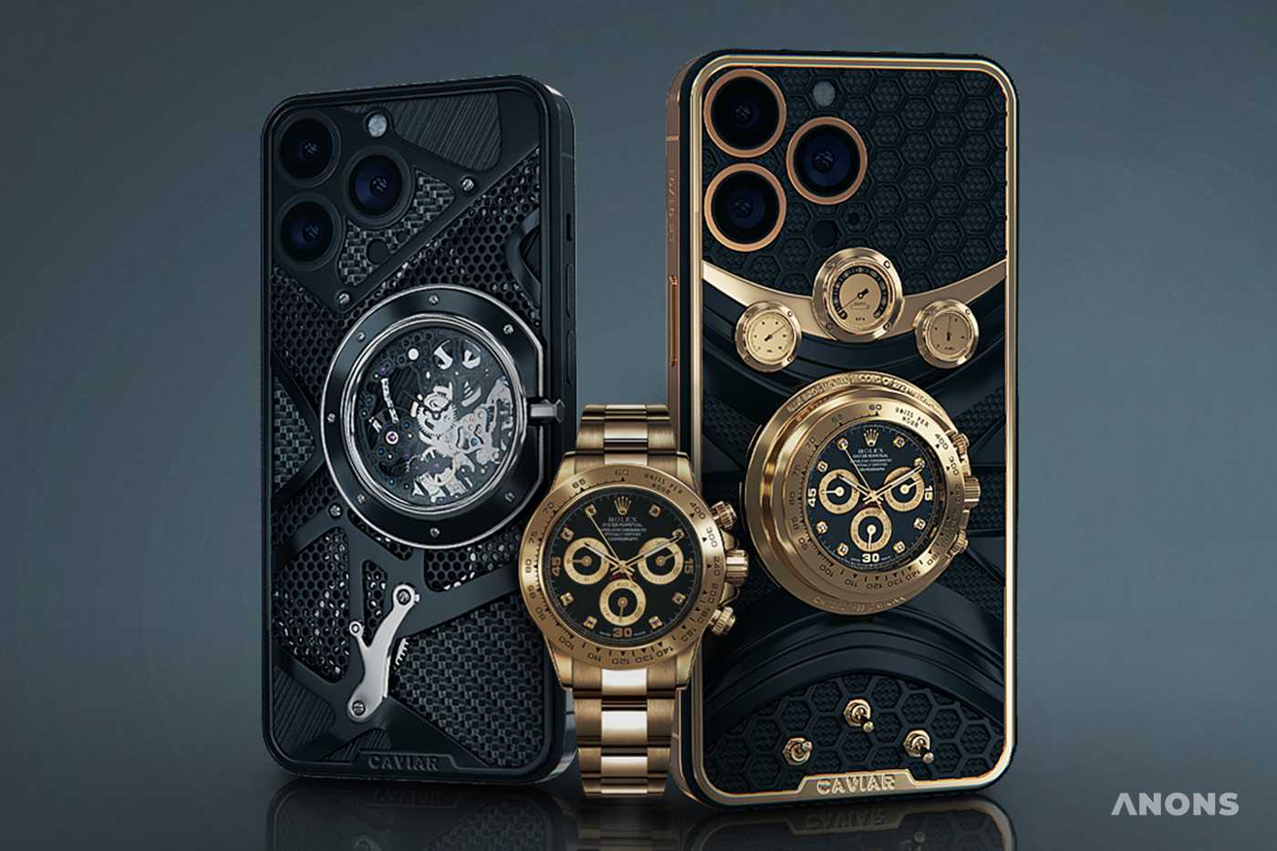 Caviar представила iPhone 14 Pro со встроенными часами Rolex