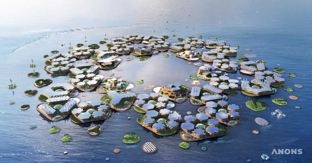 В Южной Корее планируют построить плавучий город будущего – фото