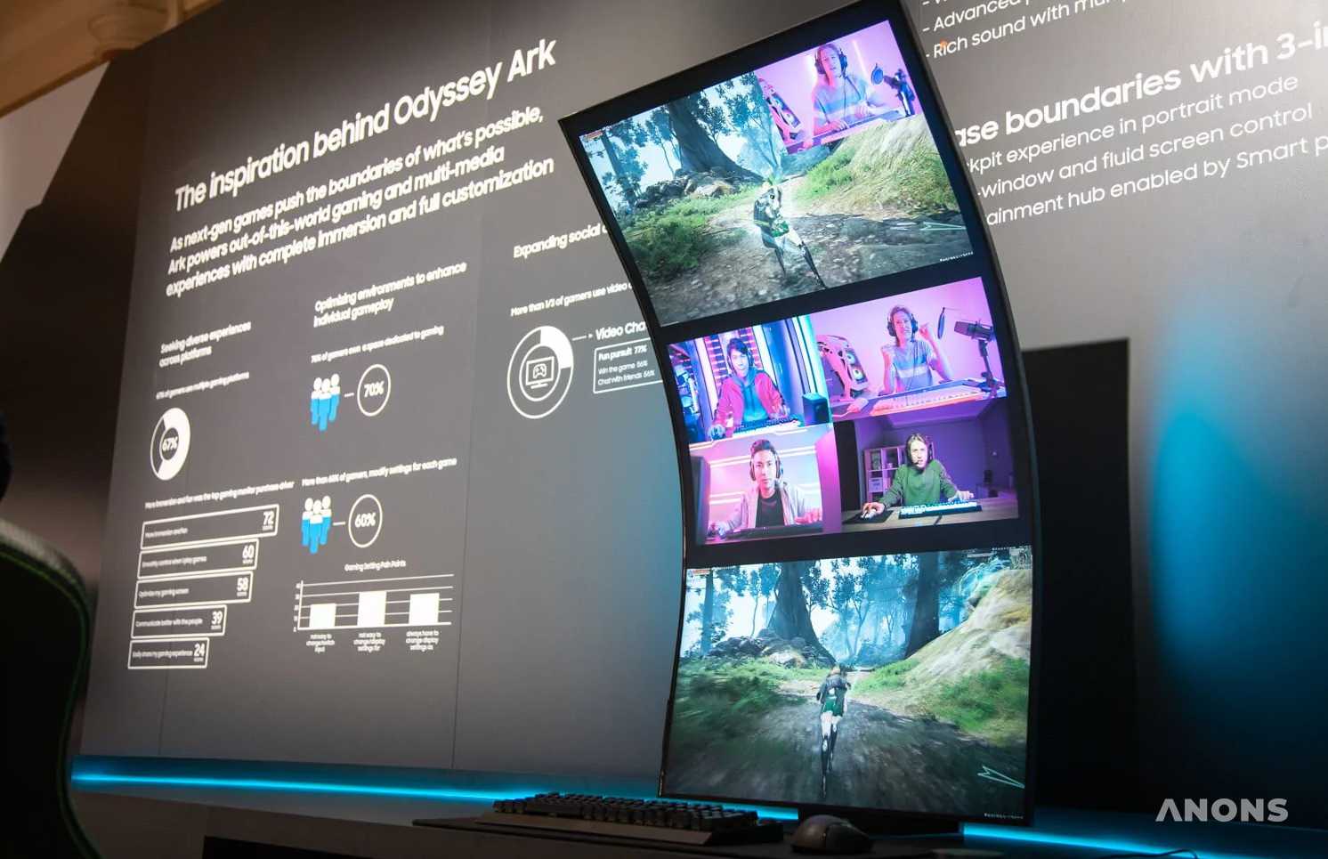 Samsung представила Odyssey Ark: самый большой изогнутый монитор в мире