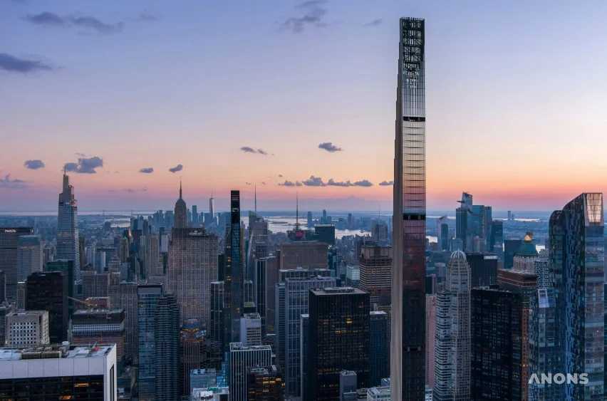 В Нью-Йорке завершилось строительство самого тонкого небоскрёба в мире