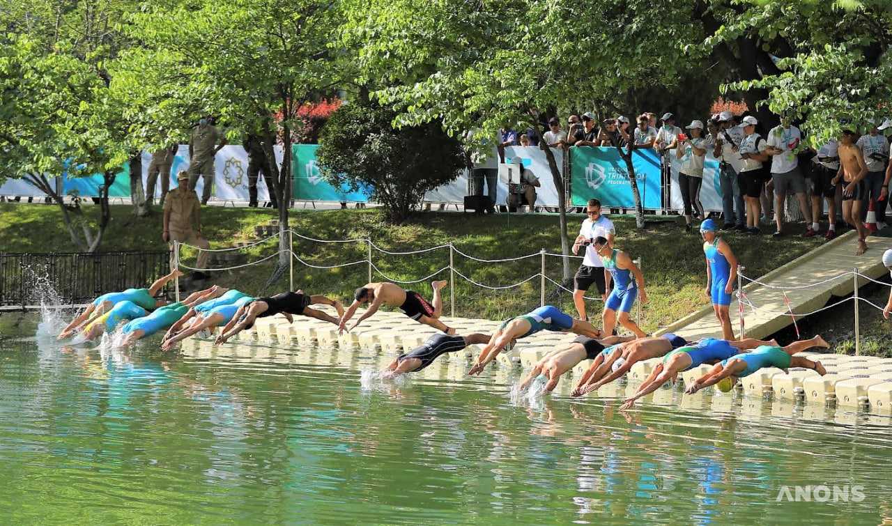 Соревнования по триатлону и акватлону в парке «Янги Узбекистон»