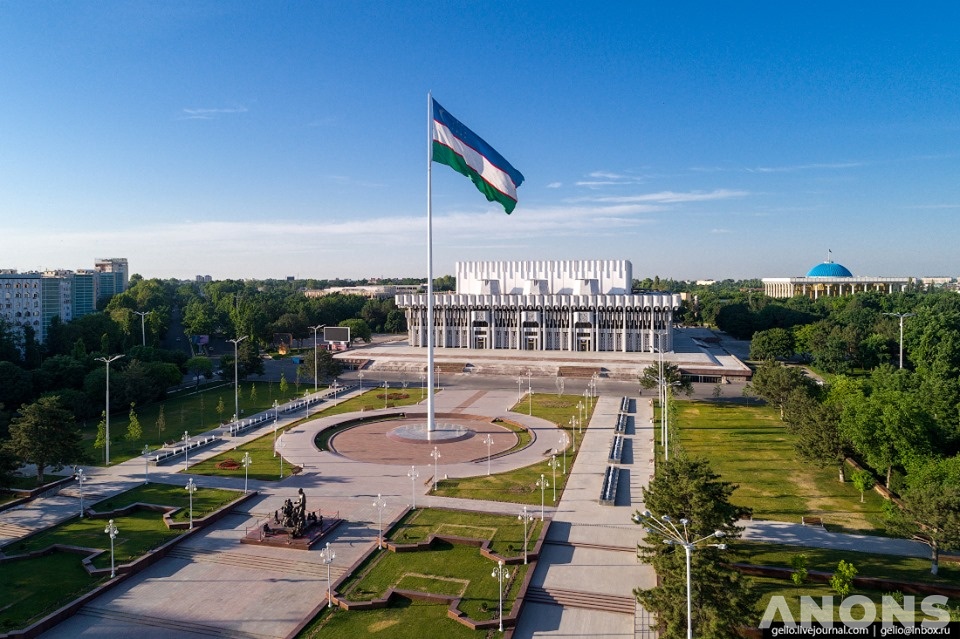 Высотная фотосъёмка прекрасного Ташкента
