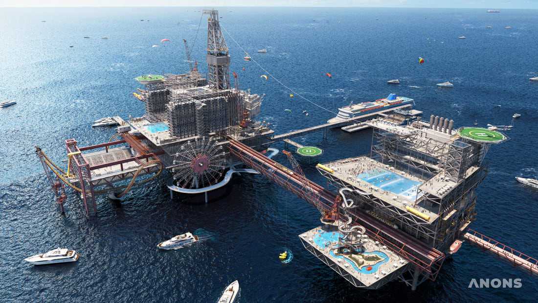 В Саудовской Аравии построят первый в мире парк развлечений на нефтяной платформе