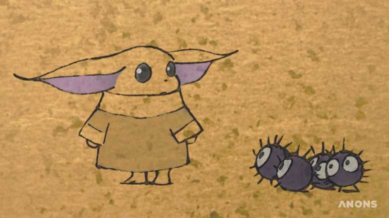 Студия Ghibli и Lucasfilm сняли короткометражный мультфильм о малыше Йоде из «Мандалорца»