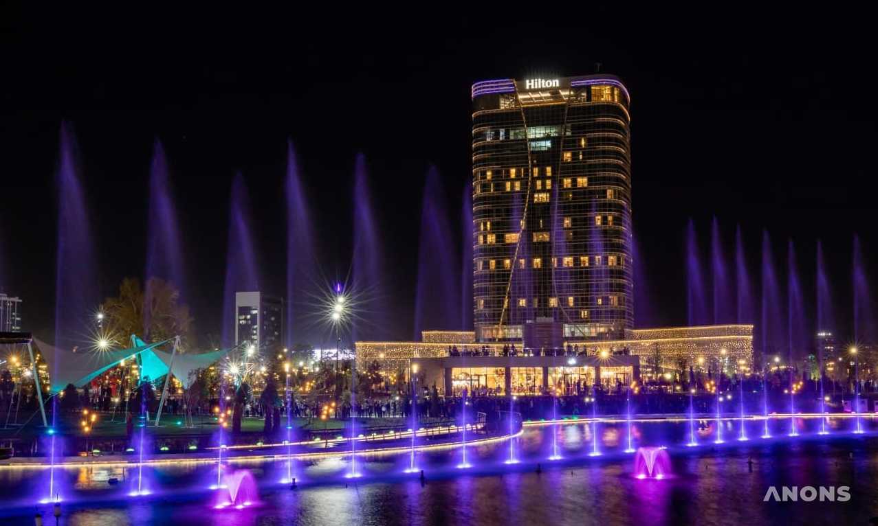 Обновленный музыкальный фонтан в парке Tashkent City