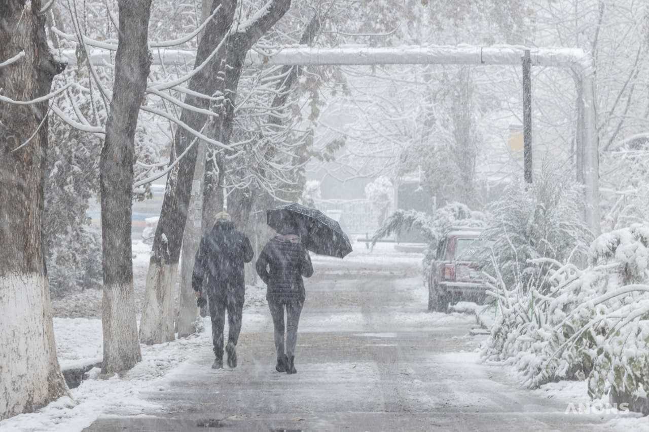 В Ташкенте выпал первый снег – фото