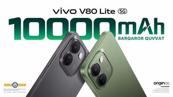 10 000 mAh batareya va Ginnes rekordi: vivo V80 Lite 5G taqdim etildi