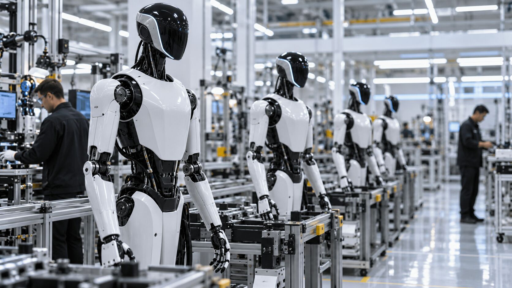 Tesla начала производство человекоподобных роботов Optimus