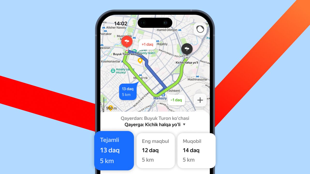 Yandex Maps O‘zbekistonda yoqilg‘i sarfini kamaytirishga yordam beradigan yo‘nalishlarni taklif qilmoqda