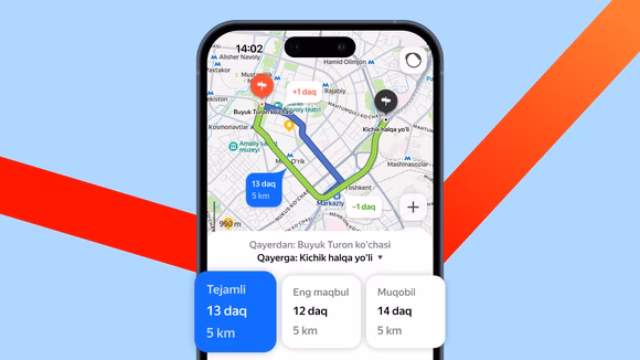 Yandex Maps O‘zbekistonda yoqilg‘i sarfini kamaytirishga yordam beradigan yo‘nalishlarni taklif qilmoqda