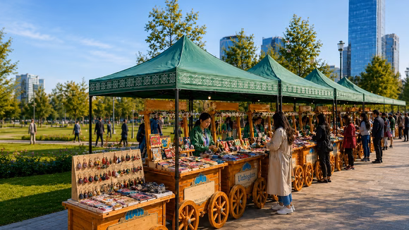 Ярмарка Uzbegim Market в парке Tashkent City