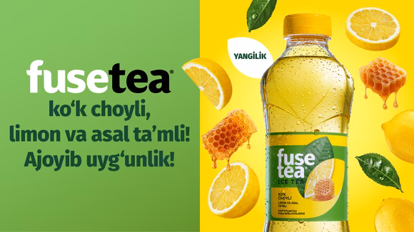 Fuse Tea выпустил новый вкус: зелёный чай с лимоном и мёдом в Узбекистане